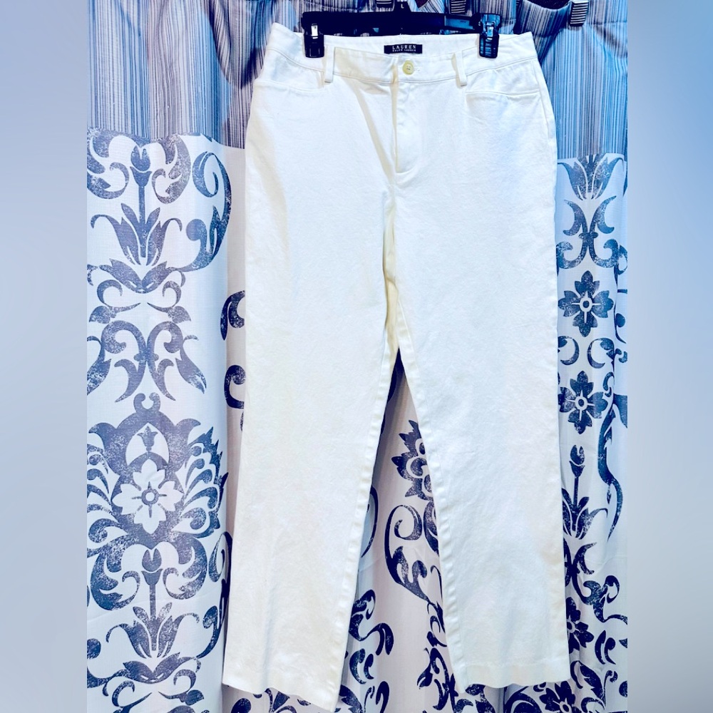 EUC Ralph Lauren Classic White Cotton Pants Size 8